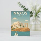 Naxos Griekenland Levendig minimalistisch Briefkaart (Staand voorkant)