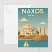 Naxos Griekenland Levendig minimalistisch Briefkaart (Voorkant / Achterkant)
