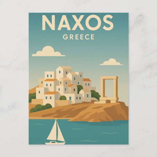 Naxos Griekenland Levendig minimalistisch Briefkaart (Voorkant)