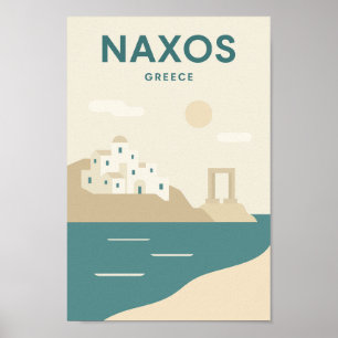 Naxos Griekenland Minimalist Poster