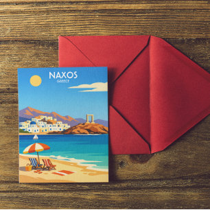 Naxos Griekenland Oude Reis Kunst Briefkaart