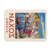 Naxos Griekenland Painterly Travel Art Vintage Magneet (Horizontaal)
