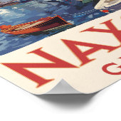 Naxos Griekenland Painterly Travel Art Vintage Poster (Hoek)