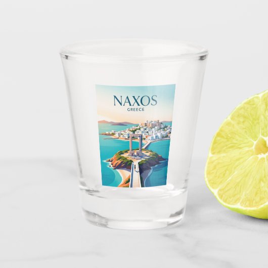 Naxos Griekenland Shot Glas (Voorkant)