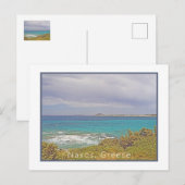Naxos, Griekenland/strand Briefkaart (Voorkant / Achterkant)