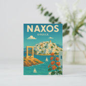 Naxos Griekenland Vibrant Briefkaart (Staand voorkant)