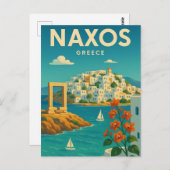 Naxos Griekenland Vibrant Briefkaart (Voorkant / Achterkant)