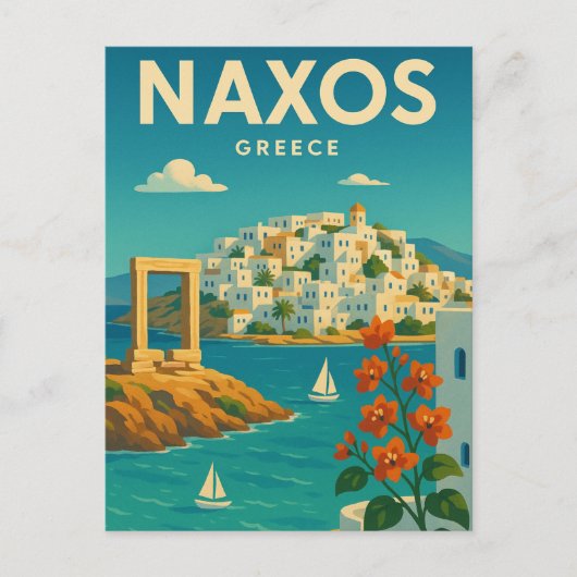 Naxos Griekenland Vibrant Briefkaart (Voorkant)