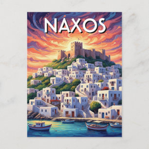 Naxos Griekse Eilanden Reis Briefkaart