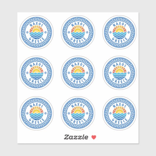 Naxos Island, Greece Multiple Pack Sticker (Vel)