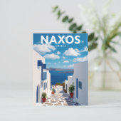 Naxos Portara Tempel van Apollo Briefkaart (Staand voorkant)