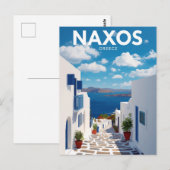 Naxos Portara Tempel van Apollo Briefkaart (Voorkant / Achterkant)
