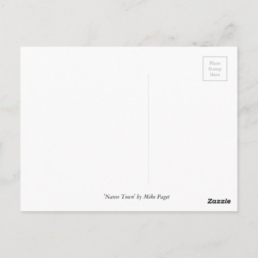 Naxos Town Briefkaart (Achterkant)