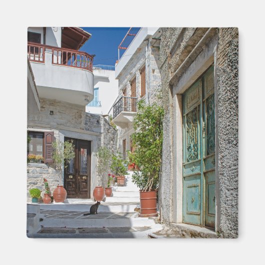 Naxos Village Cat Magnet (Voorkant)
