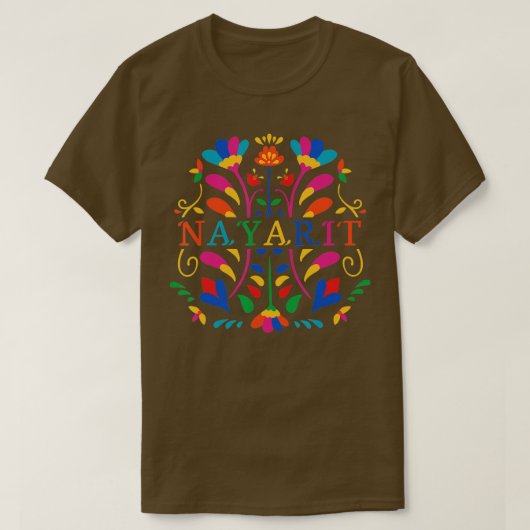Nayarit Shirt Nayarit Flower Nayarit Otomi Mexico (Design voorkant)