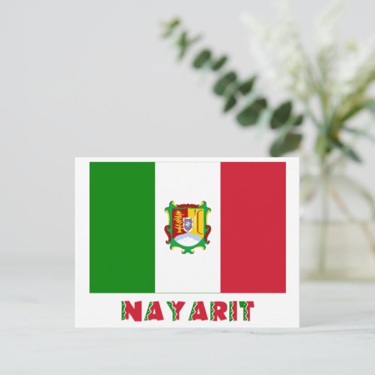 Nayarit Unofficiale vlag Briefkaart (Staand voorkant)