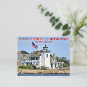 Nayatt Point Lighthouse, Rhode Island Briefkaart (Staand voorkant)
