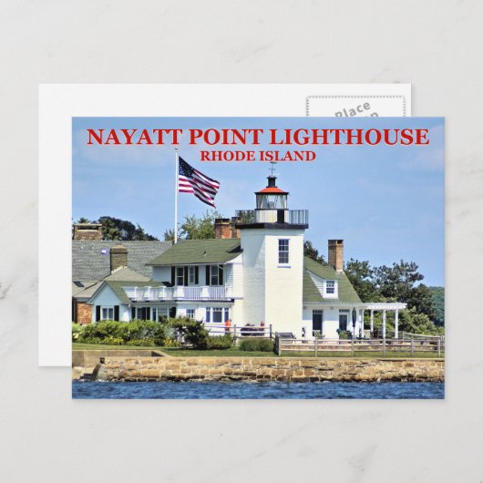 Nayatt Point Lighthouse, Rhode Island Briefkaart (Voorkant / Achterkant)