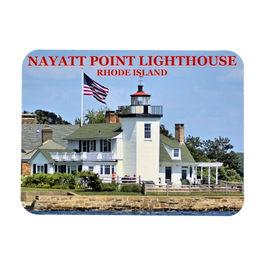 Nayatt Point Lighthouse, Rhode Island Magnet Magneet (Horizontaal)