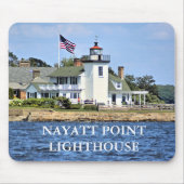 Nayatt Point Lighthouse, Rhode Island Mousepad Muismat (Voorkant)
