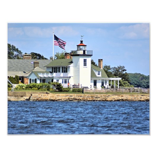 Nayatt Point Lighthouse, Rhode Island Photo Print Foto Afdruk (Voorkant)