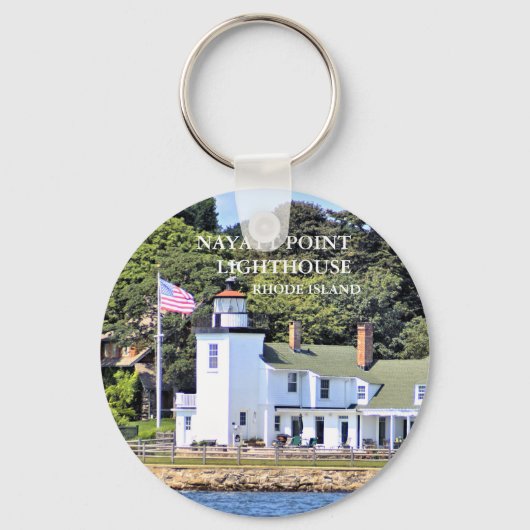 Nayatt Point Lighthouse, Rhode Island Sleutelhange Sleutelhanger (Voorkant)