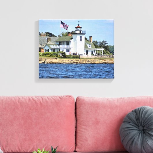 Nayatt Point Lighthouse, RI Wrapped Canvas (Insitu (Woonkamer))