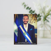 Nayib Bukele, President van El Salvador Briefkaart (Staand voorkant)