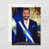 Nayib Bukele, President van El Salvador Briefkaart (Voorkant / Achterkant)