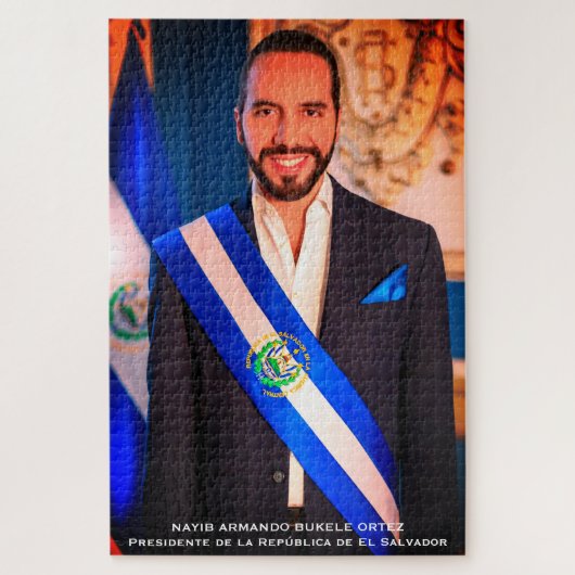Nayib Bukele, President van El Salvador Legpuzzel (Verticaal)