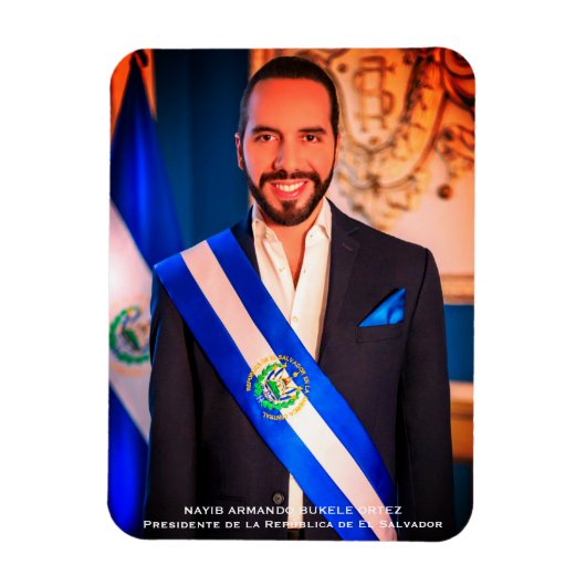 Nayib Bukele, President van El Salvador Magneet (Verticaal)