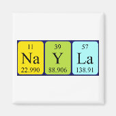 Nayla periodiek table name magnet (Voorkant)