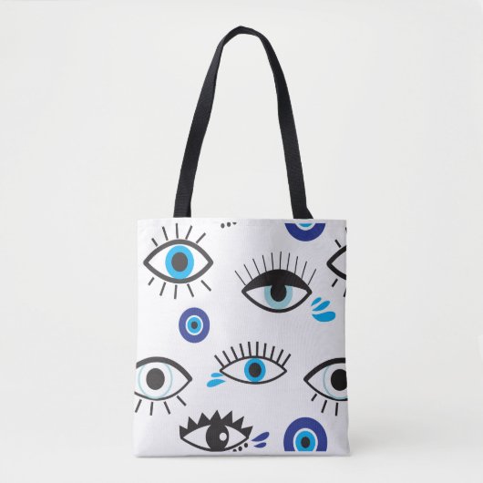 Nazar/3ein-Eyes gedrukte canvas tas (Voorkant)