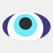 Nazar amulet (nazar boncuğu) ovale sticker (Voorkant)