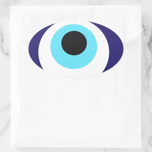 Nazar amulet (nazar boncuğu) ovale sticker (Tas)