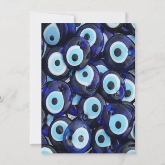 Nazar Amulets Evil Eye Stones Blue Pattern Kaart (Achterkant)