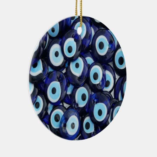 Nazar Amulets Evil Eye Stones Blue Pattern Keramisch Ornament (Rechts)