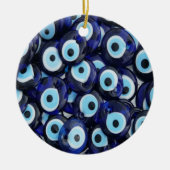 Nazar Amulets Evil Eye Stones Blue Pattern Keramisch Ornament (Voorkant)