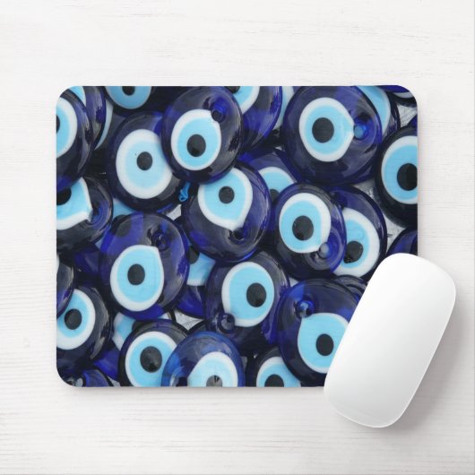 Nazar Amulets Evil Eye Stones Blue Pattern Muismat (Met muis)