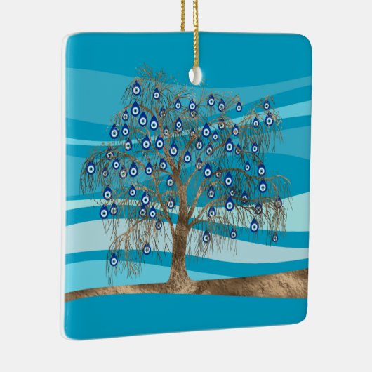 Nazar Charm Tree Keramisch Ornament (Rechts)