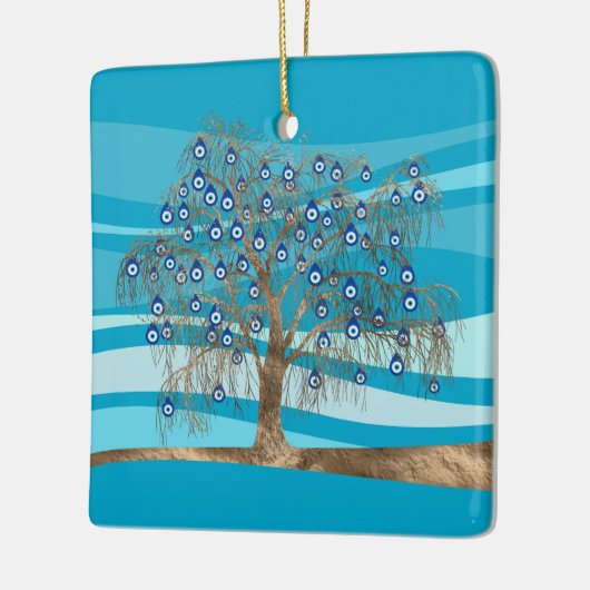 Nazar Charm Tree Keramisch Ornament (Links)