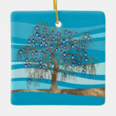 Nazar Charm Tree Keramisch Ornament (Voorkant)