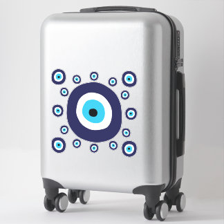 Nazar Evil Eye Cirkels Patroon Mediterraan Blauw Sticker