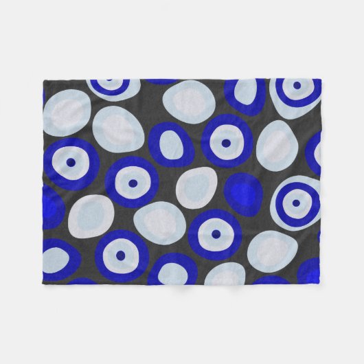 Nazar Evil Eye Fleece Deken (Voorkant (Horizontaal))