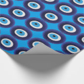 Nazar Evil Eye Protection Amulet Blue Beeldsymbool Cadeaupapier (Hoek)