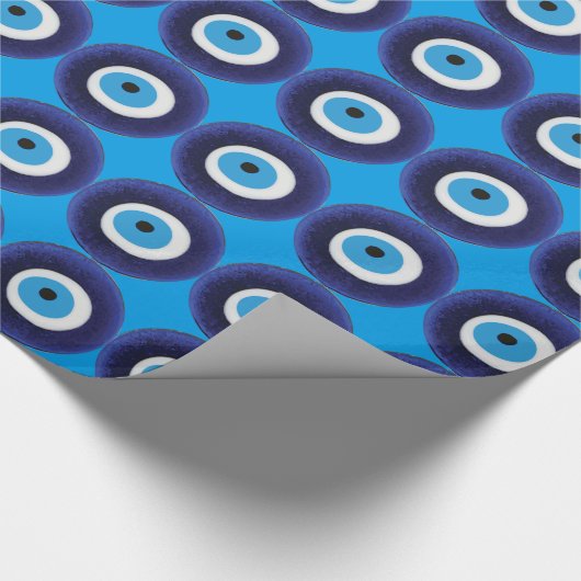 Nazar Evil Eye Protection Amulet Blue Beeldsymbool Cadeaupapier (Hoek)