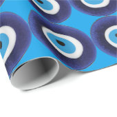 Nazar Evil Eye Protection Amulet Blue Beeldsymbool Cadeaupapier (Rol Hoek)