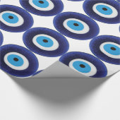 Nazar Evil Eye Protection Amulet Blue Beeldsymbool Cadeaupapier (Hoek)