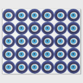 Nazar Evil Eye Protection Amulet Blue Beeldsymbool Cadeaupapier (Vlak)