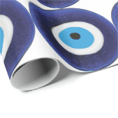Nazar Evil Eye Protection Amulet Blue Beeldsymbool Cadeaupapier (Rol Hoek)